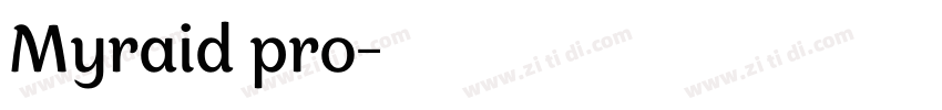 Myraid pro字体转换